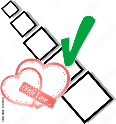 valentine day or wedding - check list Symbol