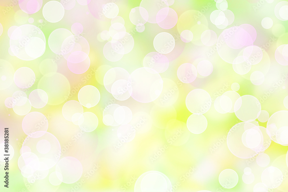 Naklejka premium pastel colored spring bokeh lights effect background