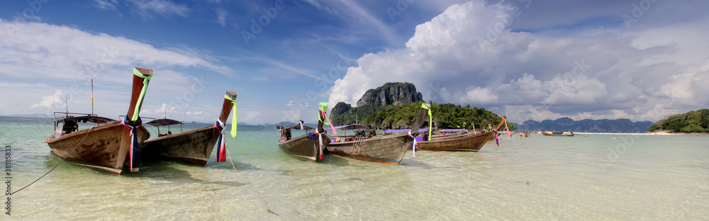 Long tailed boats in Thailand
