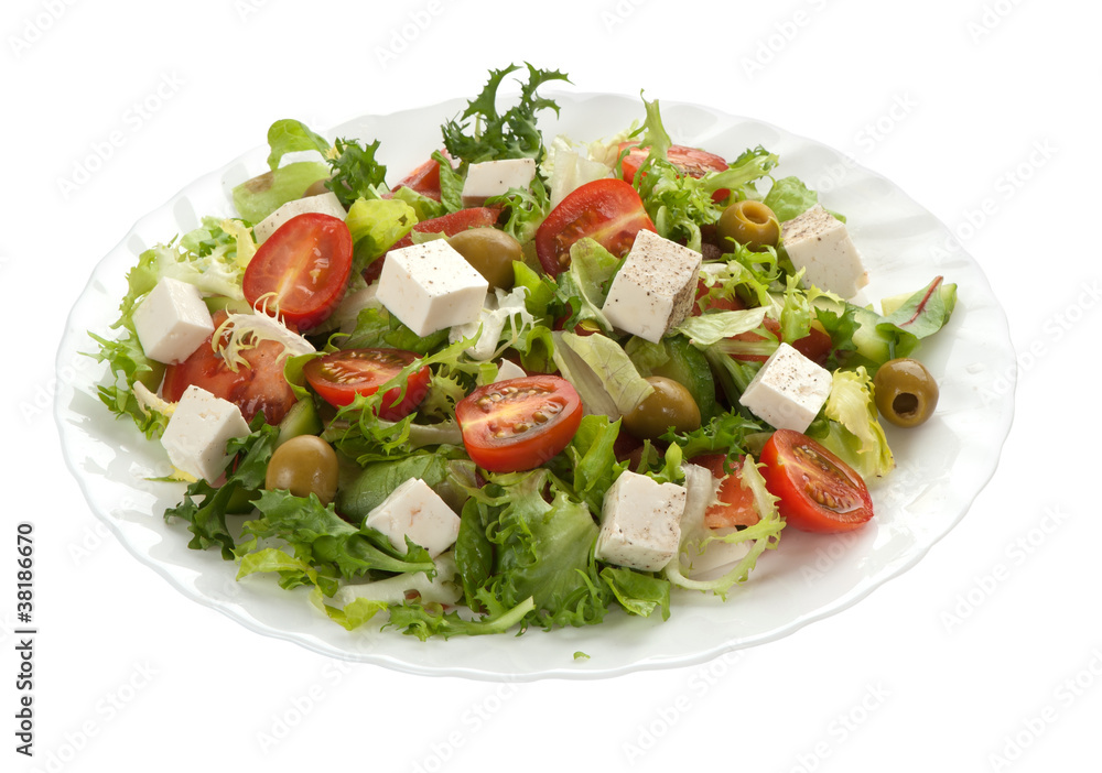 green salad with feta cheese green salad with feta cheese