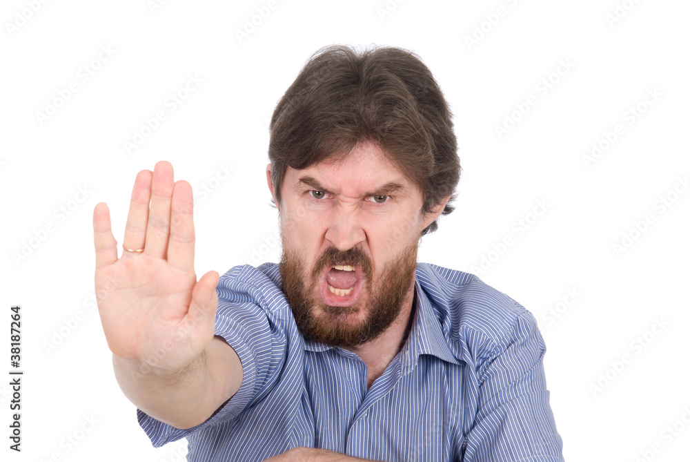 The nice man stops hands