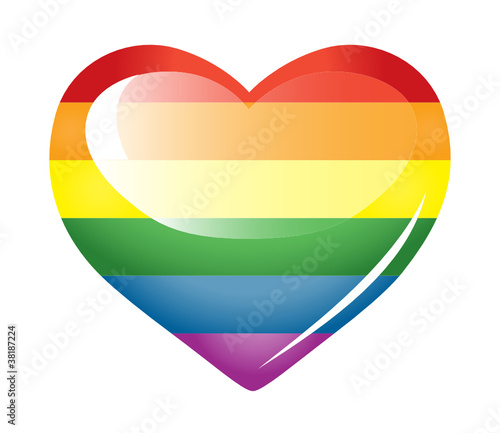 Rainbow heart.
