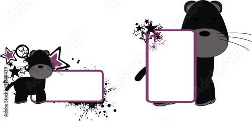 panther plush cartoon copyspace