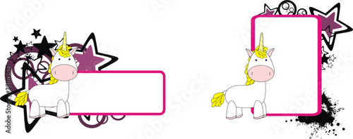 unicorn plush cartoon copyspace