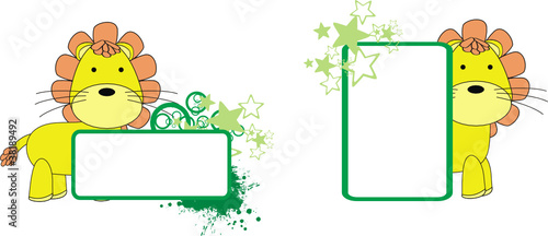 lion plush cartoon copyspace