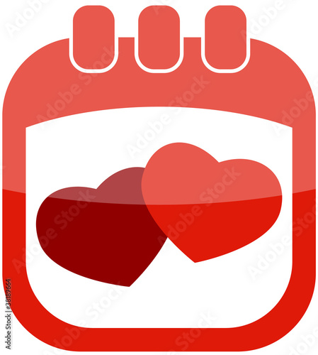 icon valentine with hearts