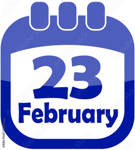 Icon February 23 calendar