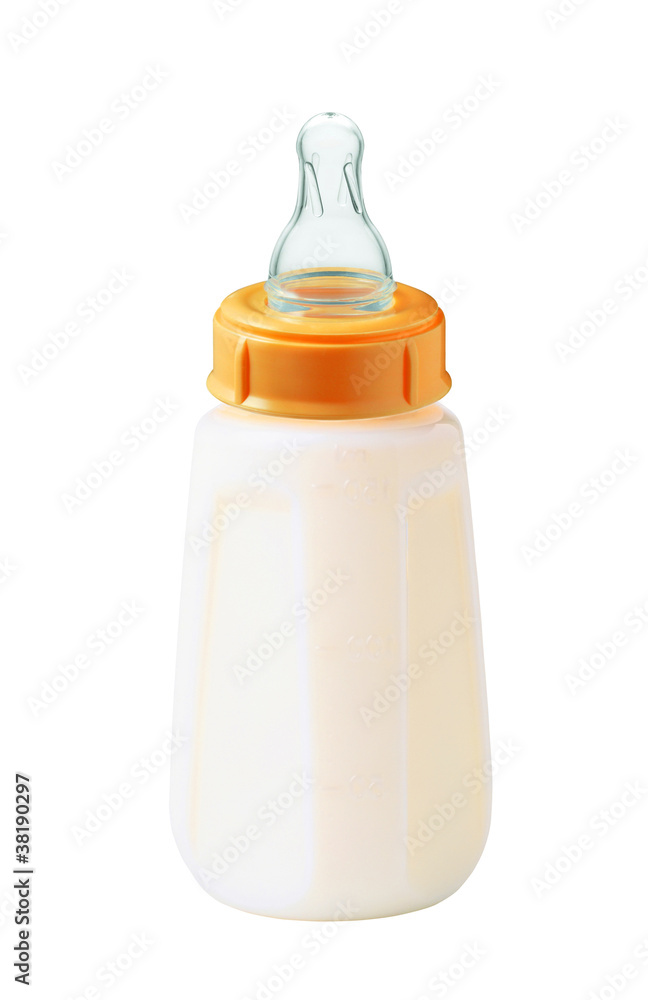 baby milk bottle isolated on white baby milk bottle isolated on white