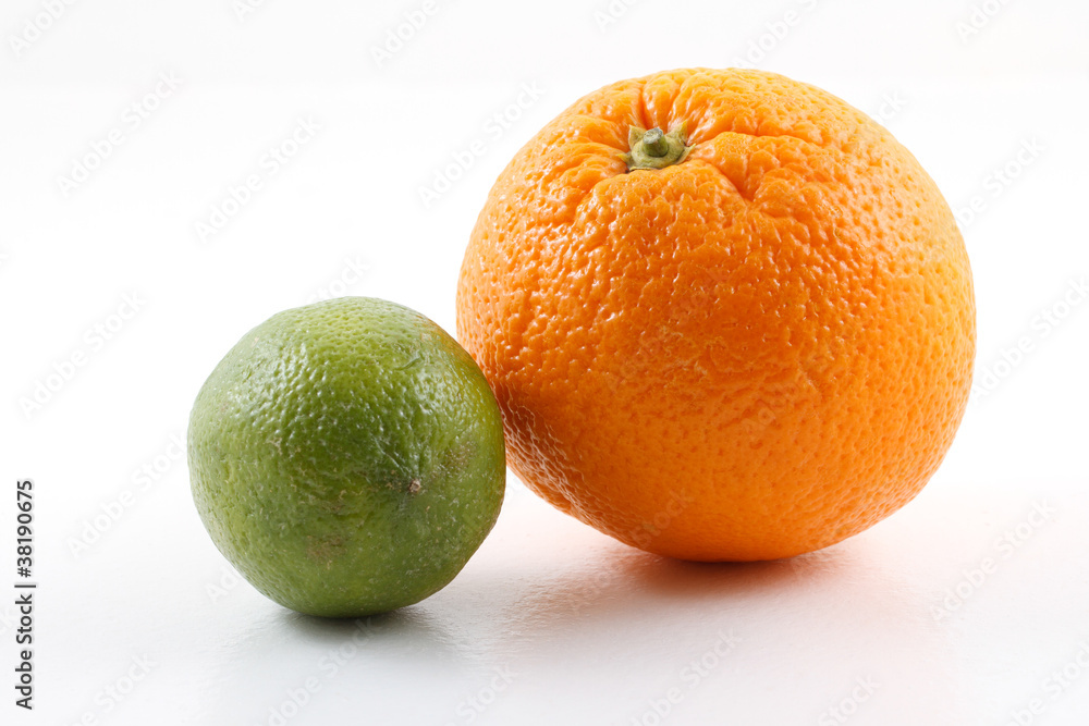 Orange and lime