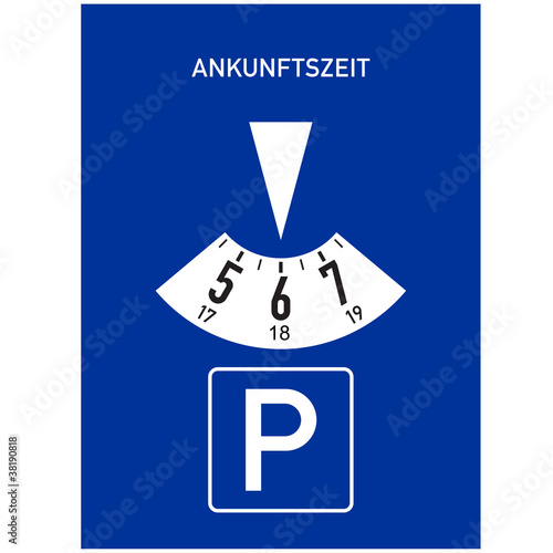 Zeichen - Parkscheibe