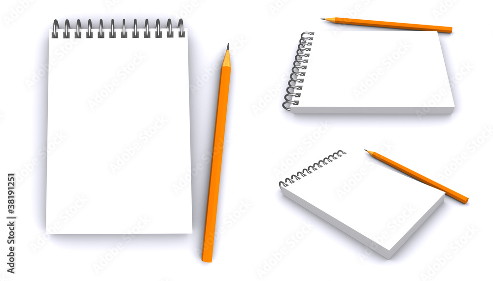 Clear spiral notepad with pencil for your notes Clear spiral notepad with pencil for your notes