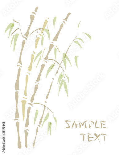 Bamboo. Watercolor style.