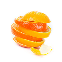 Keuken achterwand Plakjes fruit Tweevoudige sinaasappel halve schijven  © Thomas Francois