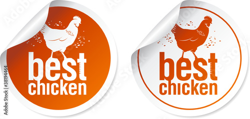 Best chicken meat stickers set