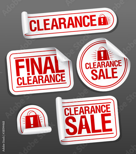 Final clearance sale stickers.