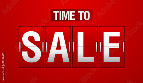 Time to Sale analog flip clock.