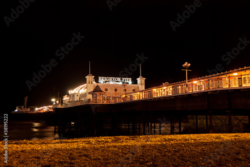Brighton Pier at night