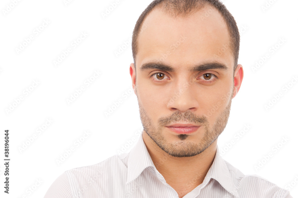 Handsome smiling man. Isolated over white background. Handsome smiling man. Isolated over white background.