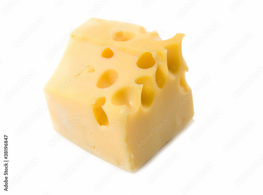 cheese is isolated