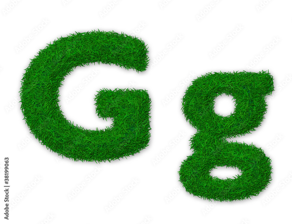 Grassy letter G Grassy letter G