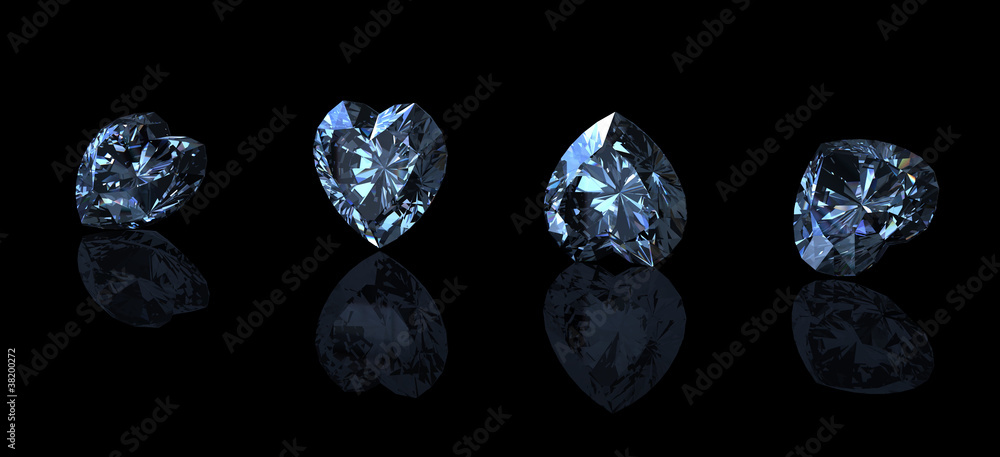 Gemstone shape of heart. Swiss blue topaz
