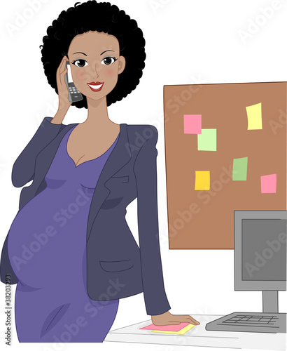 Pregnant Office Worker photo