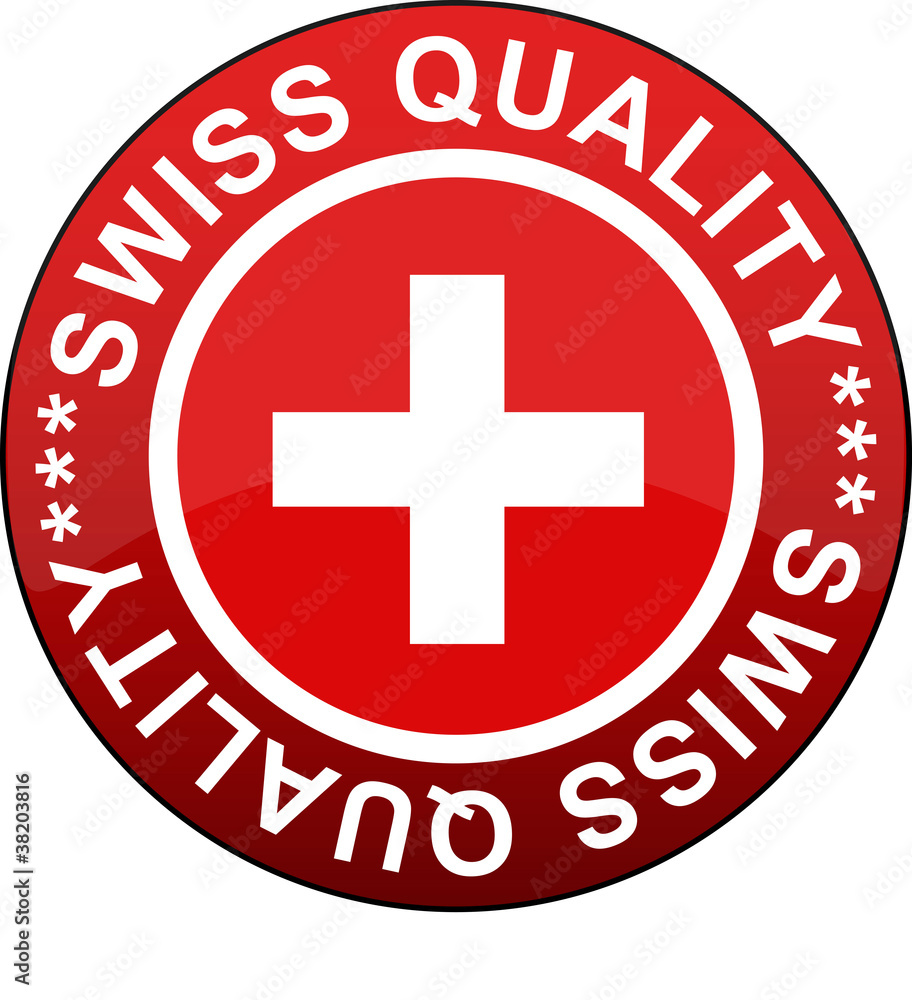 Obraz premium BUTTON SWISS QUALITY