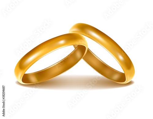 Two gold wedding rings