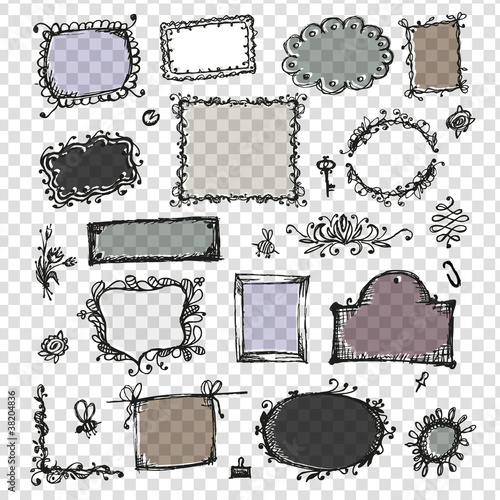 Sketch of frames, hand drawing for your design