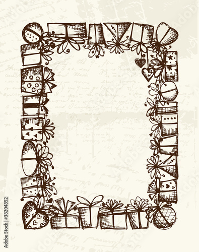 Gift boxes, frame for your design