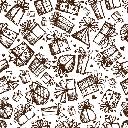 Gift boxes, seamless background for your design
