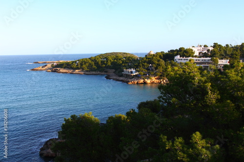 Fototapeta Naklejka Na Ścianę i Meble -  Beautiful small bay in Ibiza, Baleares Island, Spain.