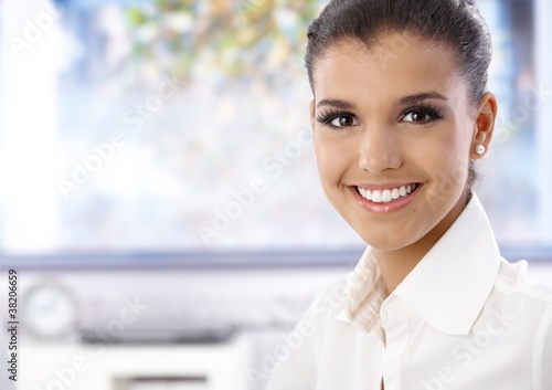 Portrait of attractive female smiling