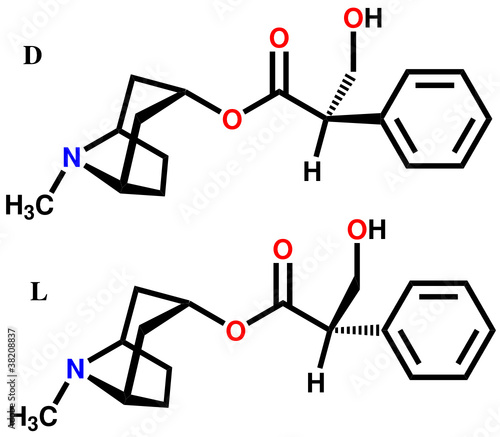 Atropine isomers structural formulas
