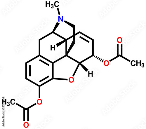 Heroin structural formula