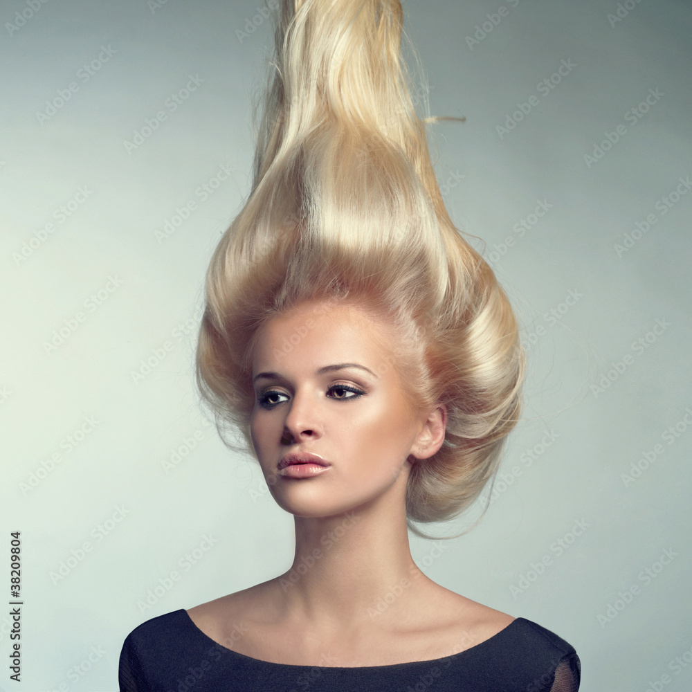 Beautiful lady with blond hair Beautiful lady with blond hair
