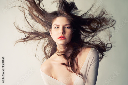 Photos Beautiful woman with magnificent hair