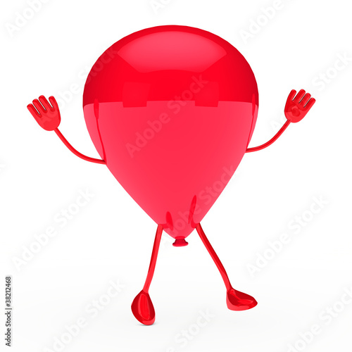 red party balloon wave