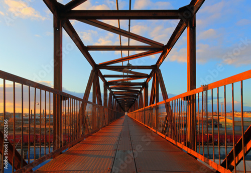 Steel bridge for people