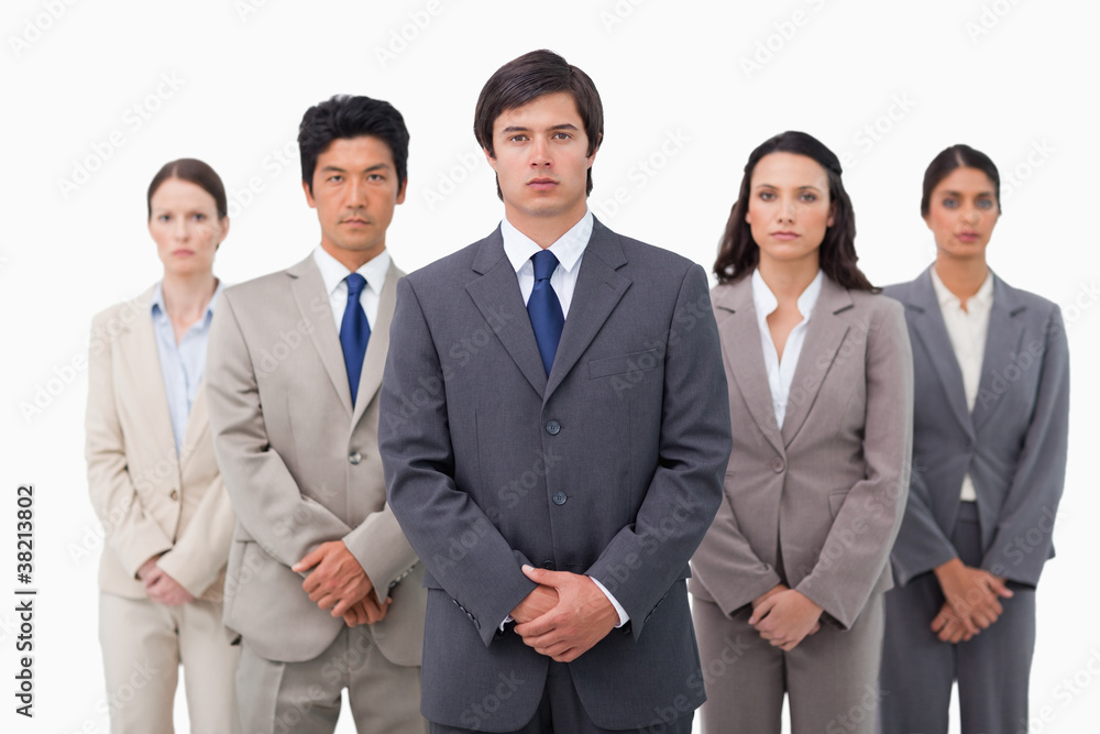 Confident businessteam standing Confident businessteam standing