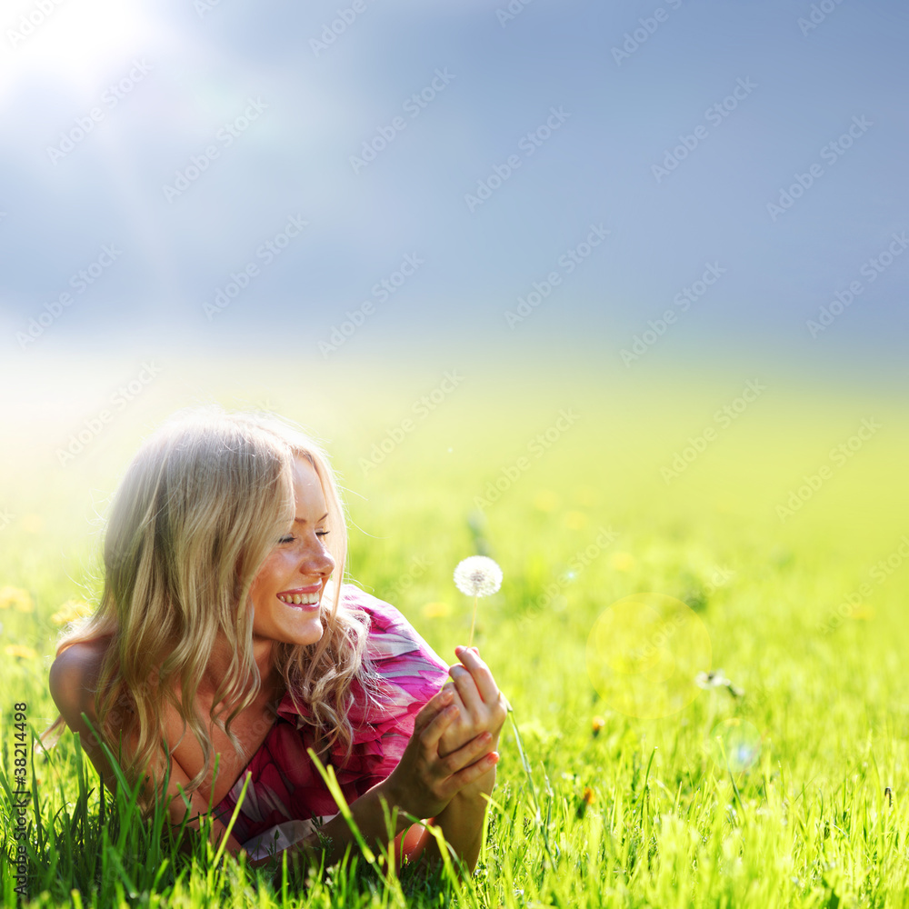 girl with dandelion