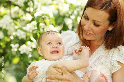 Mother and daughter close up portrait