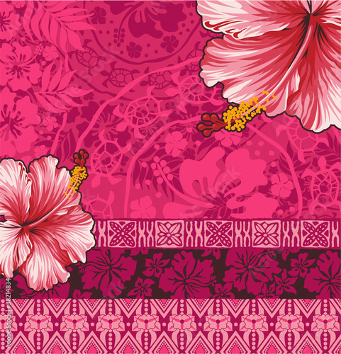 Hibiscuses vector wallpaper
