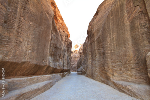 As-Siq Petra, Lost rock city of Jordan. UNESCO world heritage s