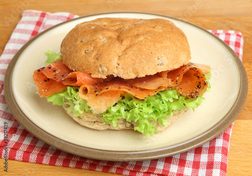 Smoked Salmon Roll Sandwich