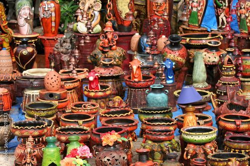 Colorful handicrafts of India