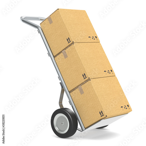 Hand Truck. Part of warehouse series.