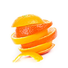 Keuken achterwand Plakjes fruit Gestapelde sinaasappelschijfjes close-up  © Thomas Francois