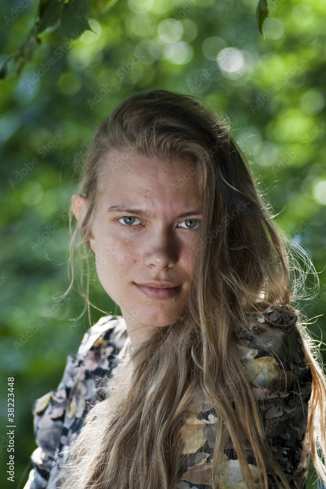 Naklejka premium young woman