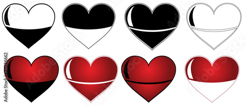 color business cards with label heart